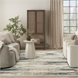 Nourison Home Serenity Home 8' x 10' Polyester Blue Multicolor Area Rug