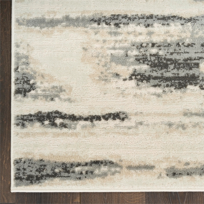 Nourison Home Serenity Home 8' x 10' Polyester Grey Multicolor Area Rug