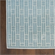 Nourison Home Washable Charm 4' x 6' Polyester Blue Ivory Area Rug