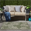 Nourison Home Washable Charm 4' x 6' Polyester Blue Ivory Area Rug