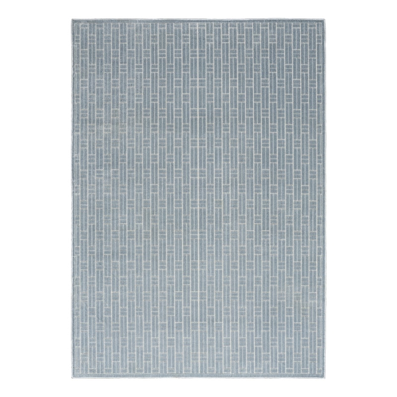 Nourison Home Washable Charm 4' x 6' Polyester Blue Ivory Area Rug