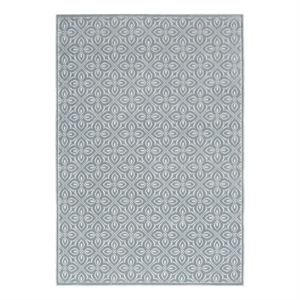 Nourison Home Washable Charm 4' x 6' Polyester Blue Ivory Area Rug