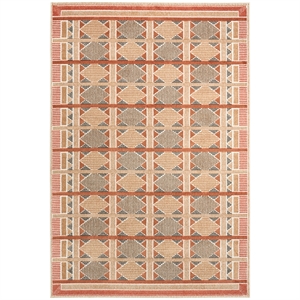 Nourison Home Nordic 4' x 6' Polyester Rust Multicolor Area Rug