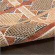 Nourison Home Nordic 5' x 7' Polyester Rust Multicolor Area Rug