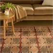 Nourison Home Nordic 5' x 7' Polyester Rust Multicolor Area Rug