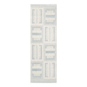 Nourison Home Nordic 6' Runner PolyesterIvory Blue Area Rug