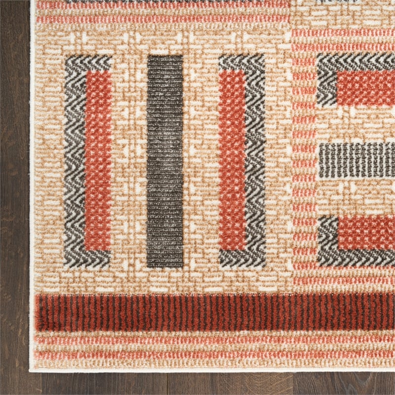 Nourison Home Nordic 6' Runner PolyesterMulticolor Area Rug