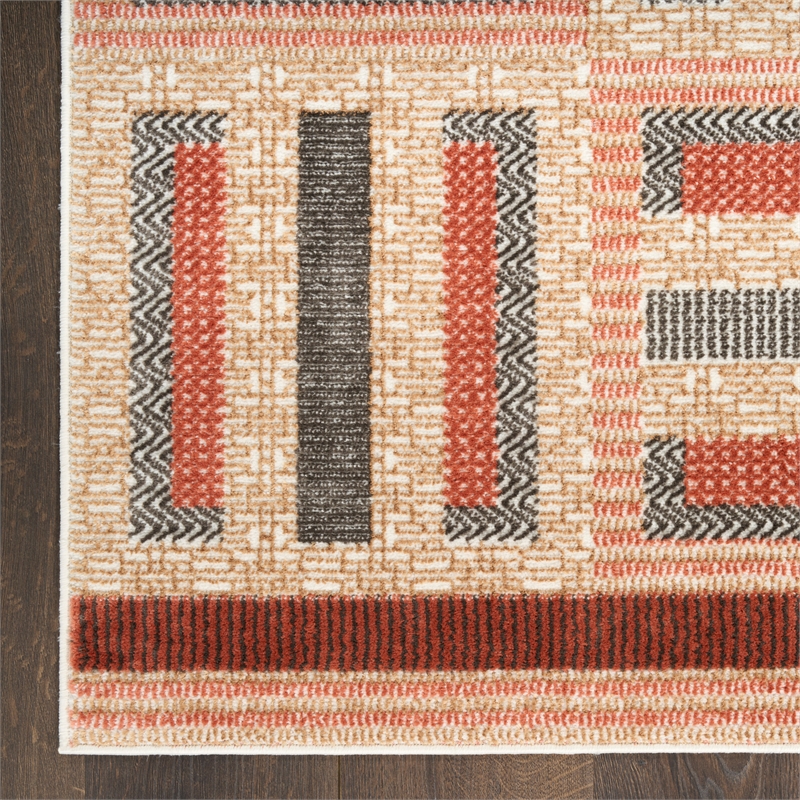 Nourison Home Nordic 5' x 7' Polyester Multicolor Area Rug
