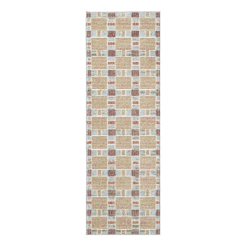 Nourison Home Nordic 6' Runner Polyester Rust Multicolor Area Rug