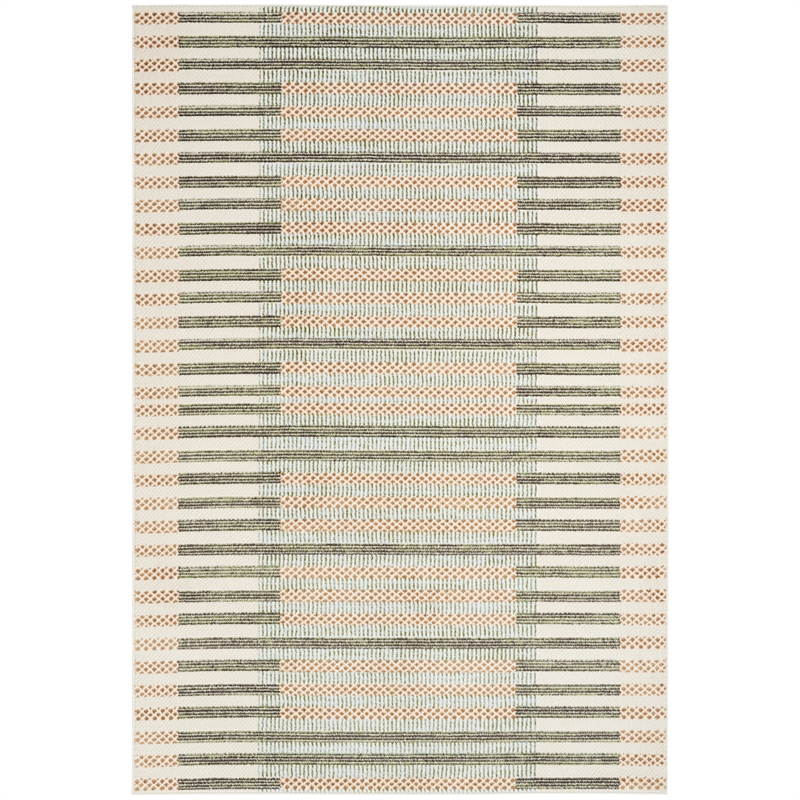 Nourison Home Nordic 5' x 7' Polyester Ivory Multicolor Area Rug
