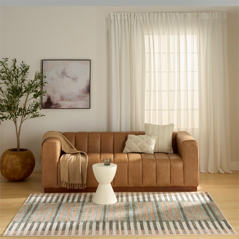 Nourison Home Nordic 5' x 7' Polyester Ivory Multicolor Area Rug