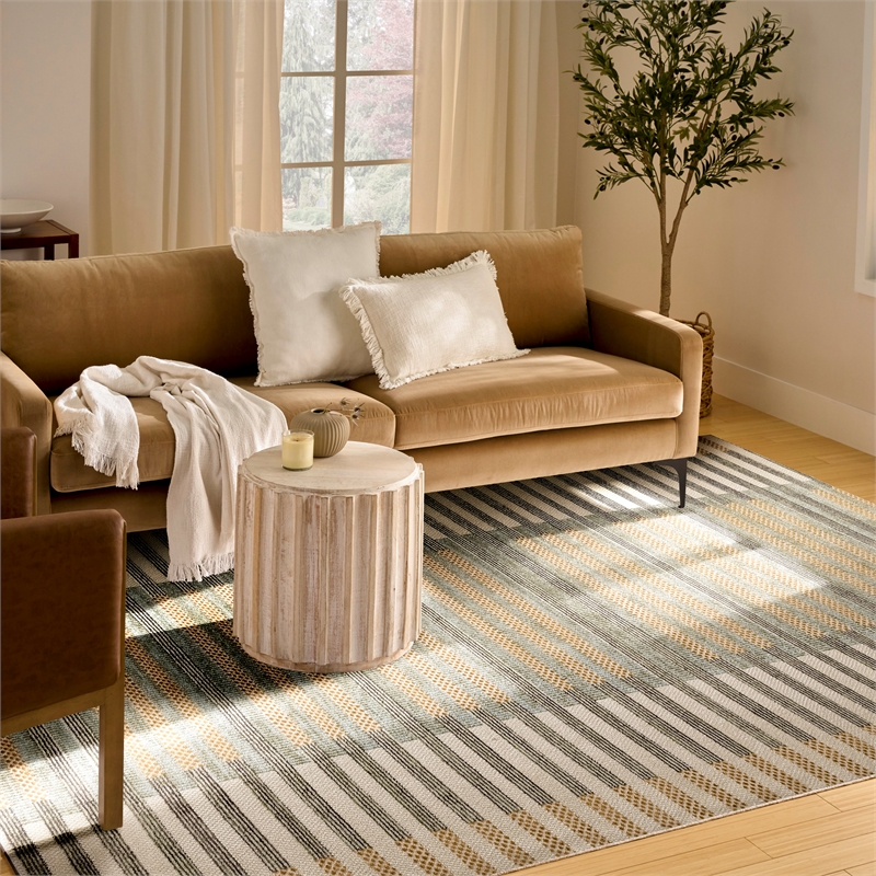 Nourison Home Nordic 8' x 10' Polyester Ivory Multicolor Area Rug