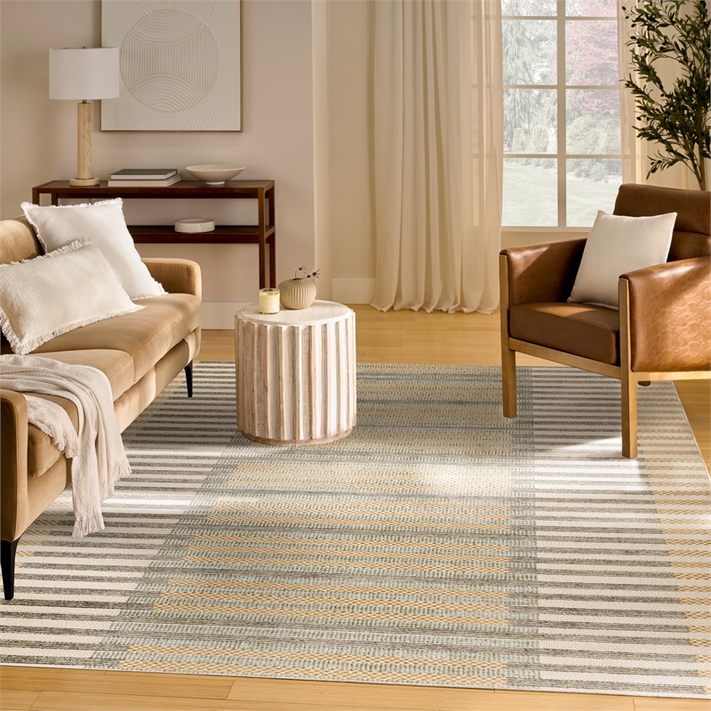 Nourison Home Nordic 8' x 10' Polyester Ivory Multicolor Area Rug