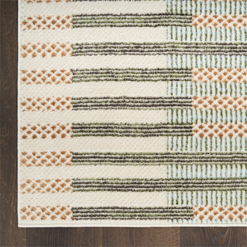 Nourison Home Nordic 8' x 10' Polyester Ivory Multicolor Area Rug