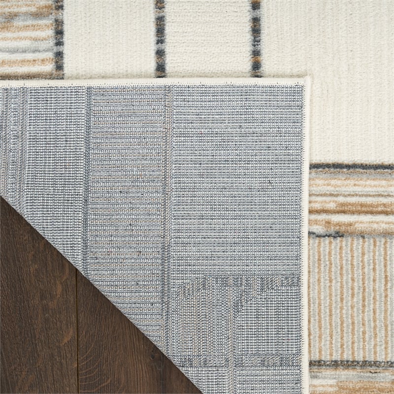 Nourison Home Nordic 5' x 7' Polyester Ivory Multicolor Area Rug