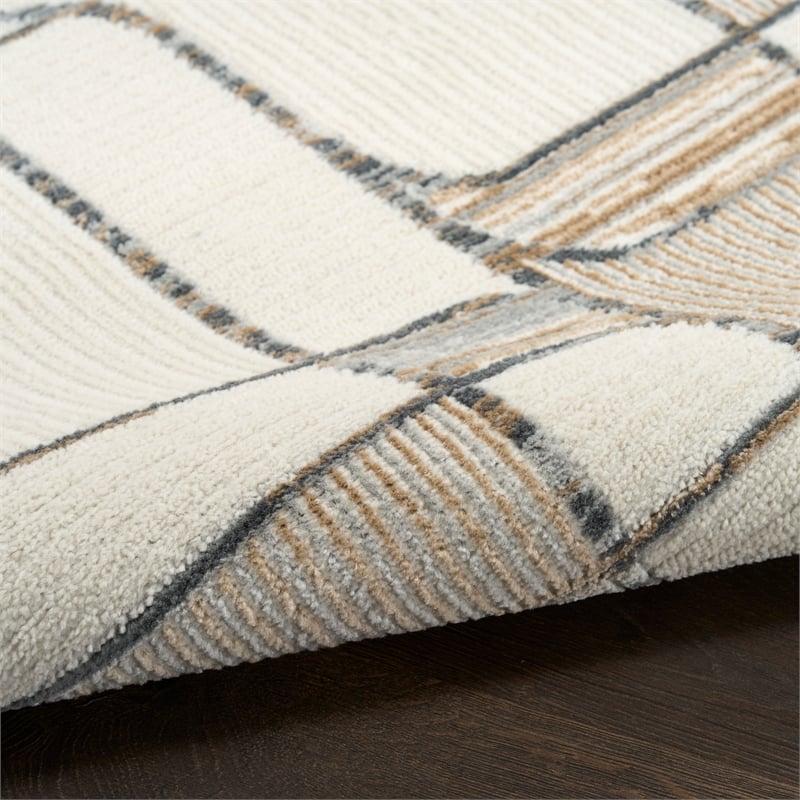 Nourison Home Nordic 5' x 7' Polyester Ivory Multicolor Area Rug