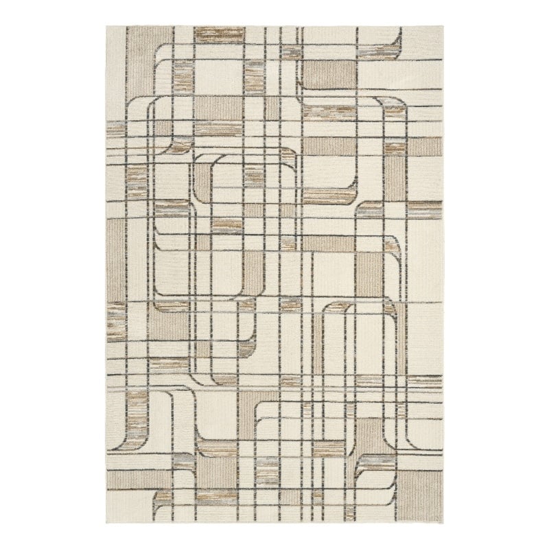 Nourison Home Nordic 5' x 7' Polyester Ivory Multicolor Area Rug