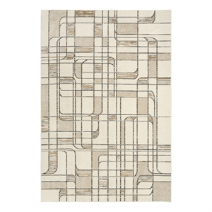 Nourison Home Nordic 5' x 7' Polyester Ivory Multicolor Area Rug
