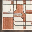 Nourison Home Nordic 5' x 7' Polyester Ivory Rust Area Rug