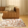 Nourison Home Nordic 5' x 7' Polyester Ivory Rust Area Rug