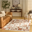 Nourison Home Nordic 5' x 7' Polyester Ivory Rust Area Rug