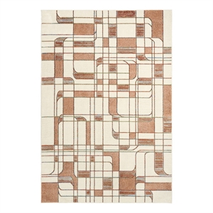 Nourison Home Nordic 5' x 7' Polyester Ivory Rust Area Rug