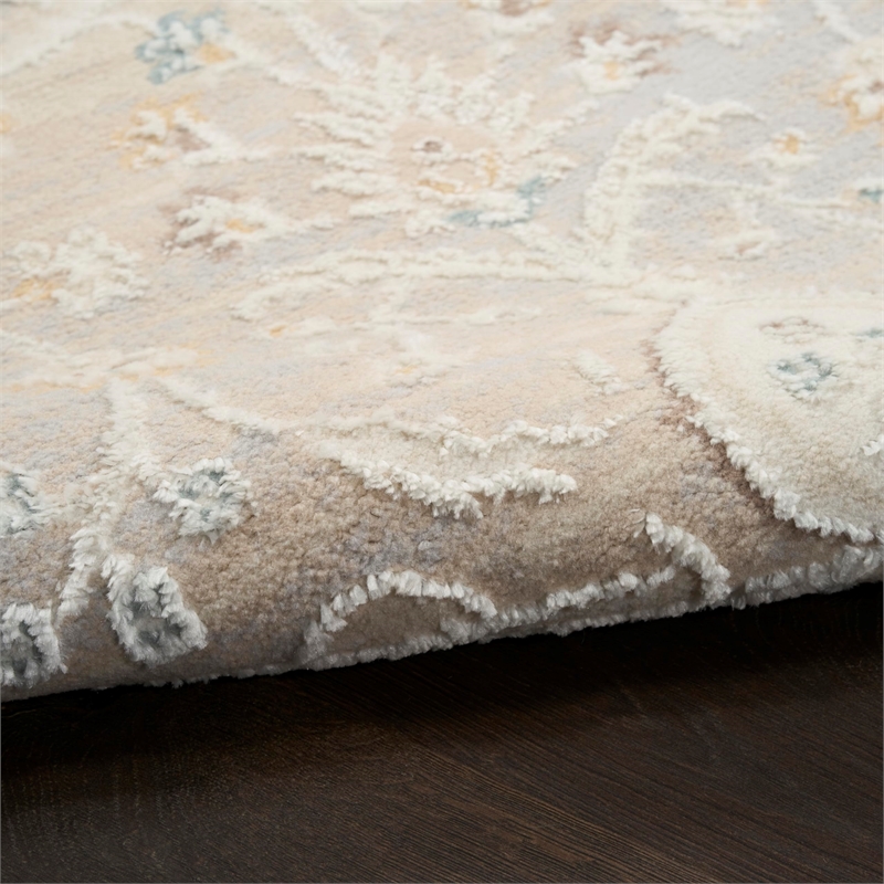 Nourison Home Isla 8' x 10' Polyester Light Grey Area Rug