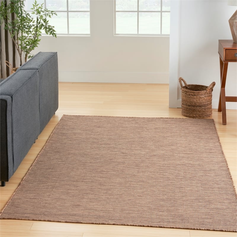 Nourison Positano 6' x 9' Beige Fabric Modern Rug