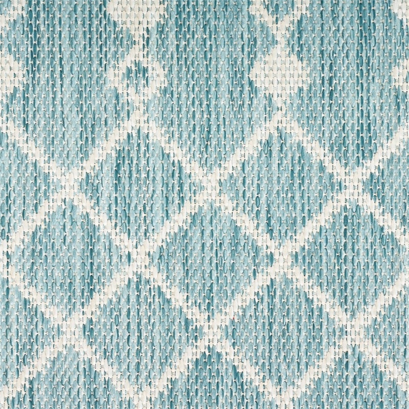 nourison positano 9' x 12' fabric aqua area rug