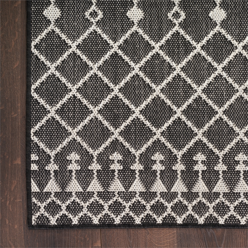Nourison Positano 8' x 10' Fabric Black Area Rug