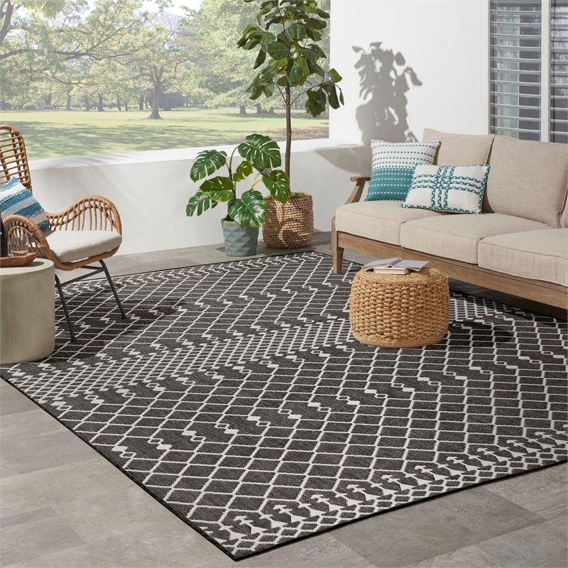 Nourison Positano 8' x 10' Fabric Black Area Rug