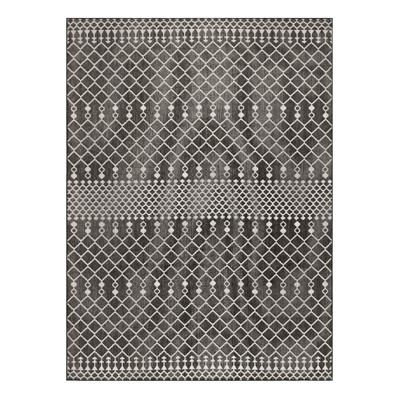 Nourison Positano 8' x 10' Fabric Black Area Rug
