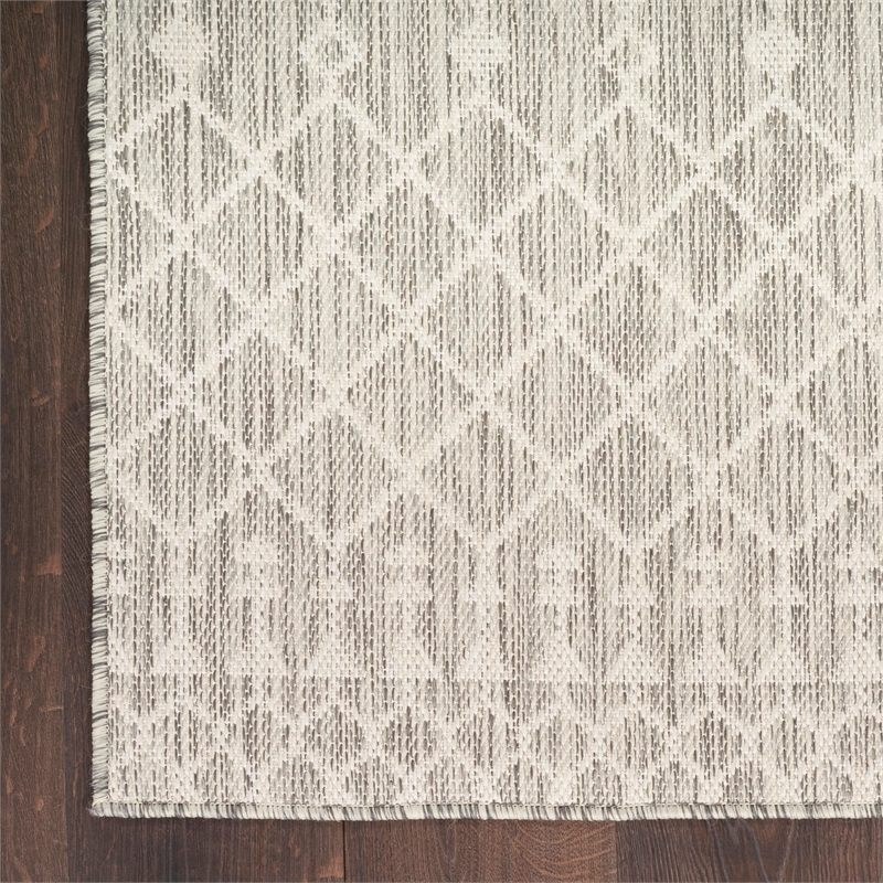 Nourison Positano 9' x 12' Fabric Light Grey Area Rug