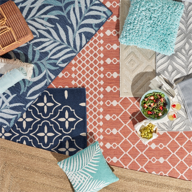 Nourison Positano 6' x 9' Fabric Terracotta Area Rug