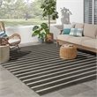 Nourison Positano 8' x 10' Fabric Black Ivory Area Rug
