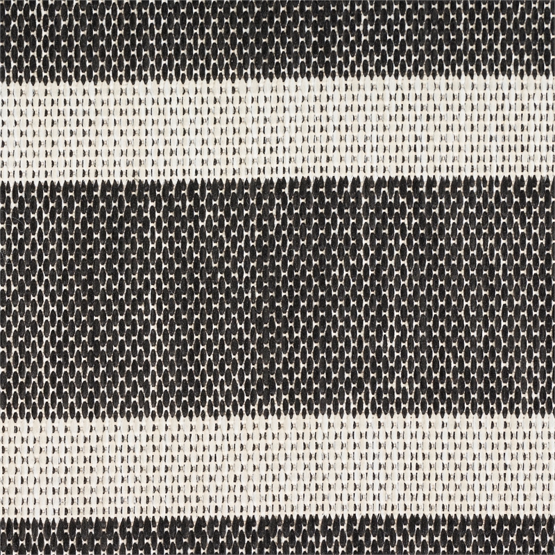 Nourison Positano 9' x 12' Fabric Black Ivory Area Rug
