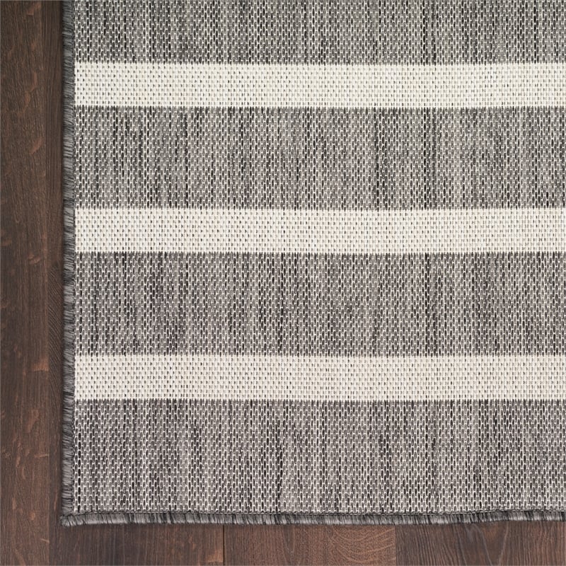 Nourison Positano 9' x 12' Charcoal Ivory Area Rug