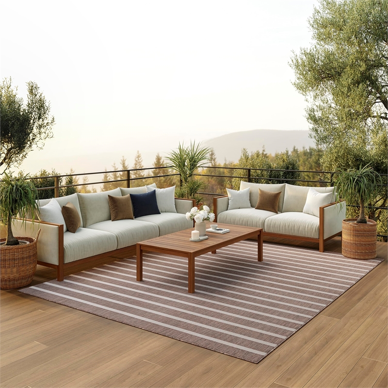 Nourison Positano 7' x 10' Fabric Natural Ivory Area Rug