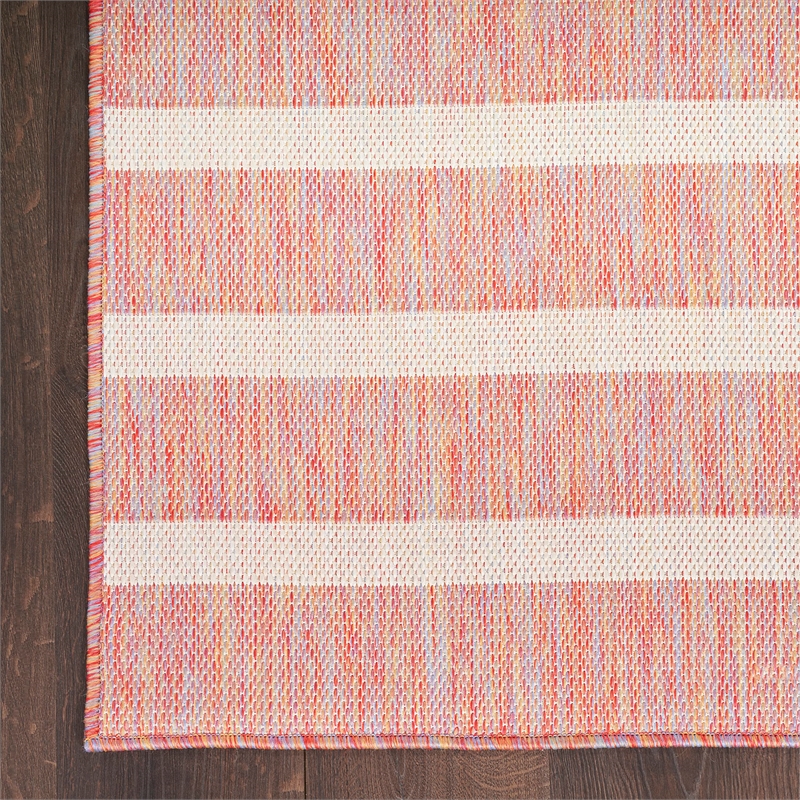 Nourison Positano 7' x 10' Fabric Rainbow Ivory Area Rug