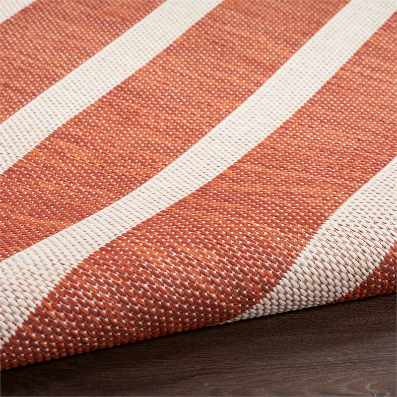 Nourison Positano 9' x 12' Fabric Terracotta Area Rug