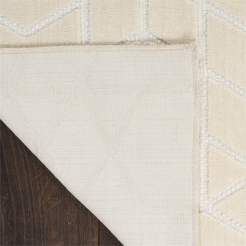 Nourison Home Washable Charm 4' x 6' Polyester Ivory Area Rug