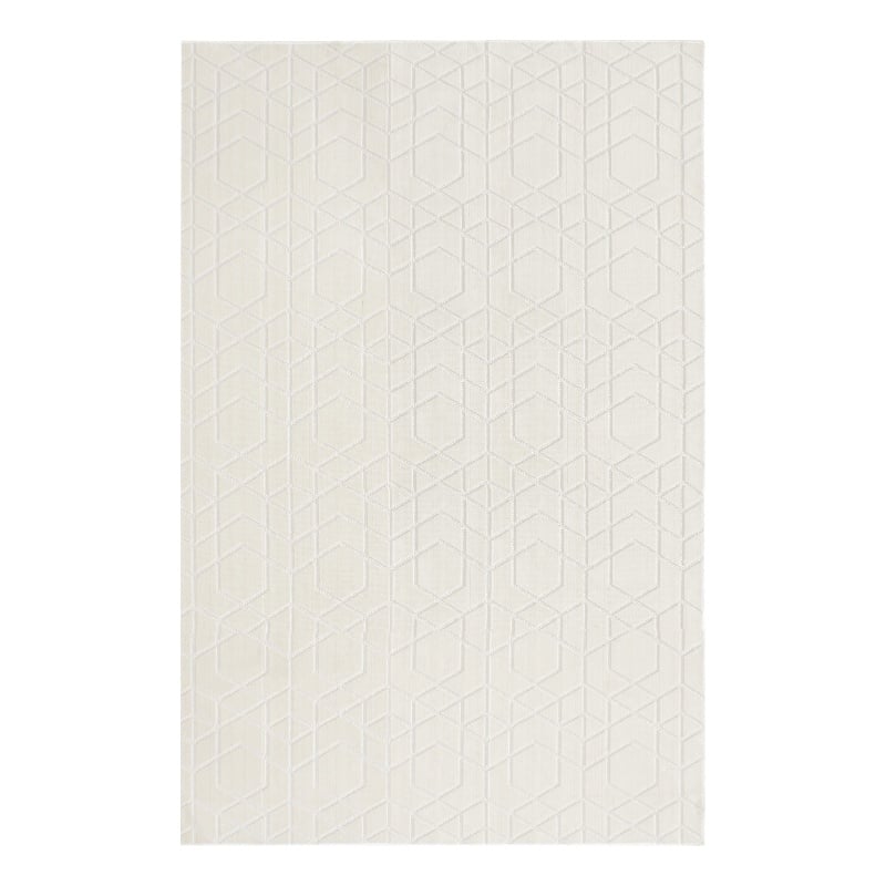 Nourison Home Washable Charm 4' x 6' Polyester Ivory Area Rug