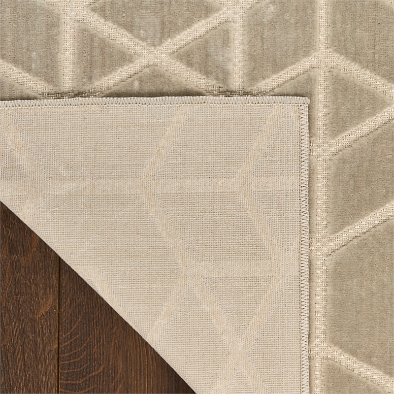 Nourison Home Washable Charm 4' x 6' Polyester Silver Ivory Area Rug