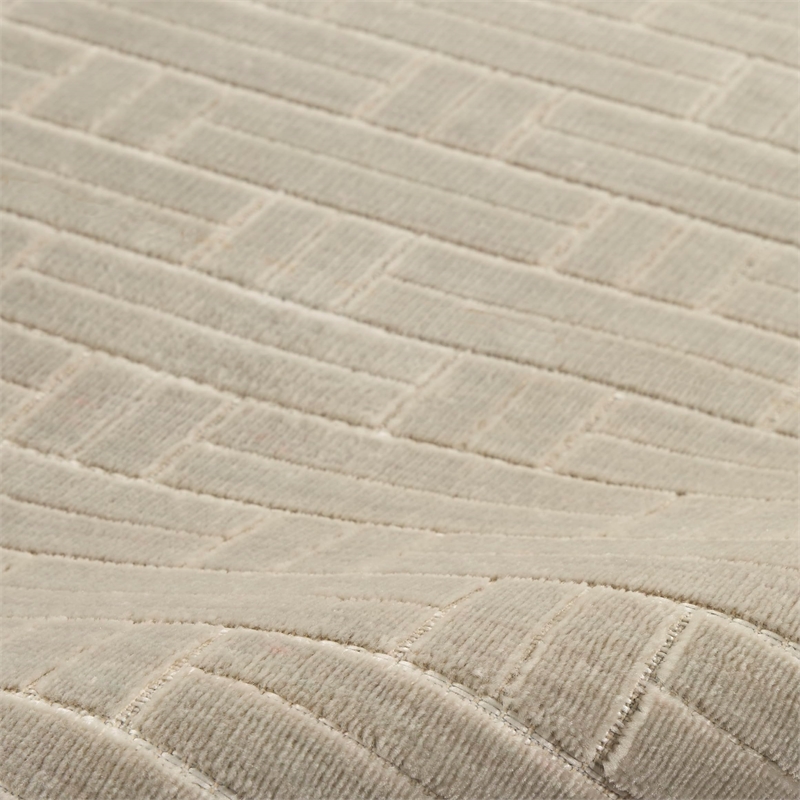 Nourison Home Washable Charm 4' x 6' Polyester Silver Ivory Area Rug