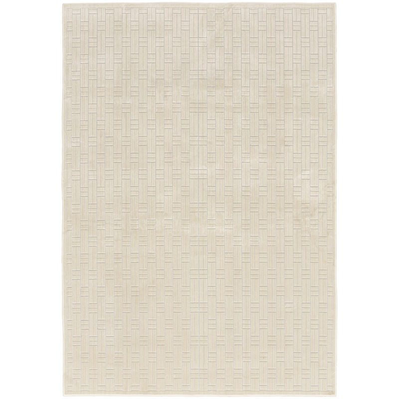 Nourison Home Washable Charm 4' x 6' PolyesterIvory Area Rug