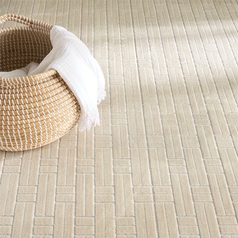 Nourison Home Washable Charm 4' x 6' PolyesterIvory Area Rug