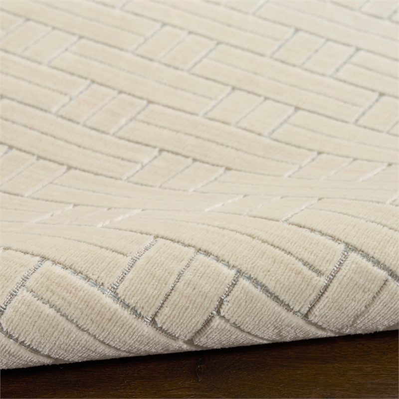 Nourison Home Washable Charm 4' x 6' PolyesterIvory Area Rug