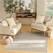 Nourison Home Washable Charm 6' x 9' Silver Ivory Area Rug