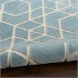 Nourison Home Washable Charm 6' x 9' Polyester Blue Ivory Area Rug