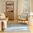 Nourison Home Washable Charm 6' x 9' Polyester Blue Ivory Area Rug